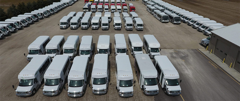 TESCO's Seaman office bus lot aerial view