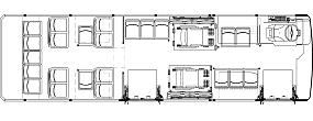 23 passenger with 2 wheelchair positions or 29 passenger