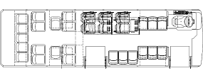 24 passenger with 2 wheelchair positions or 30 passenger