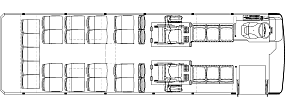 27 passenger with 2 wheelchair positions or 35 passenger