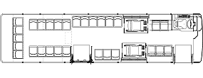 29 passenger with 2 wheelchair positions or 35 passenger