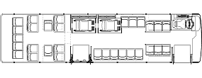 30 passenger with 2 wheelchair positions or 35 passenger