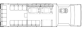 16 passenger with 2 wheelchair positions or 22 passenger