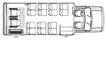15 passengers with 2 wheelchair positions