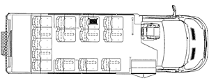 14 passenger with rear luggage