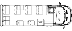12 passenger with front walker rack